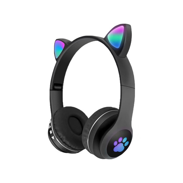 En stock suministro de auriculares VIV-23M auricular Bluetooth luminoso orejas de gato plegable tarjeta inalámbrica Bluetooth