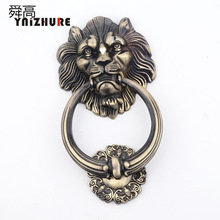 明清古董拉环中式仿古门环青铜拉手兽头大狮子头大门新古典敲