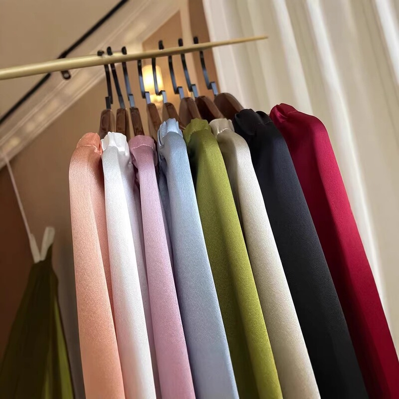 High-End Acetate Satin Silky Smooth and Sophisticated Design, Simple and Draping Wide-Leg Pants for Women, Summer Thin Style High-End Acetate Satin Silky Smooth and Sophisticated Design, Simple and Draping Wide-Leg Pants for Women, Summer Thin Style