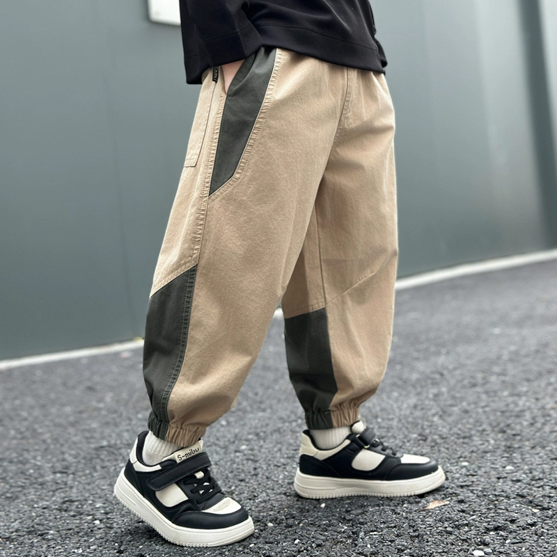 Boys' Cargo Pants Loose Fit Jogger Legs Spring Autumn Stylish Big Kids Fashionable Toddler Boys Clothing_voghion.com