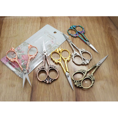 新品蝴蝶剪復古剪蝴蝶雕刻工藝造型裁縫剪紗線繡花剪茶包剪家用剪