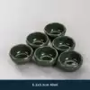 ₸Ice cracked tea cups 6 pack-peacock green cup