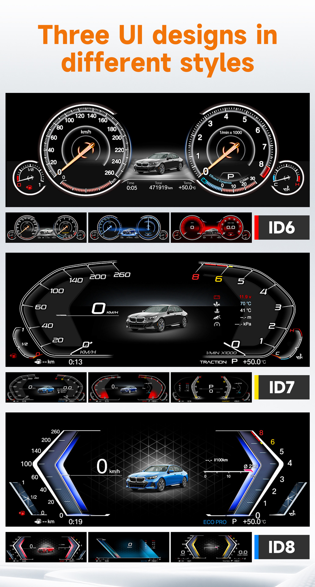 Suitable for BMW 1 Series E81 E82 E87 E88 2004-2011, modified to a high-definition large-screen full LCD instrument panel