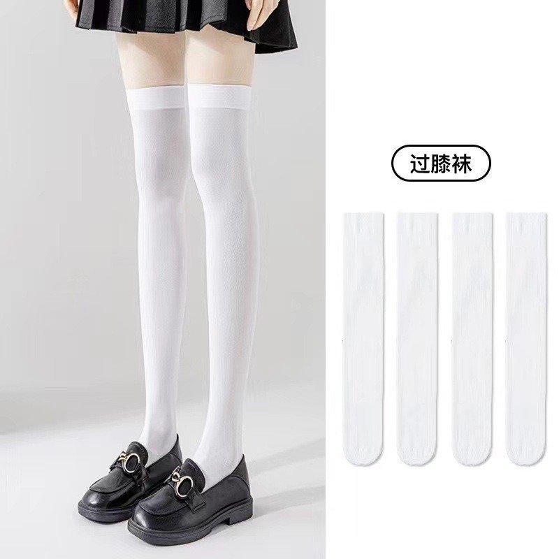 白い圧力のふくらはぎの靴下の夏の薄い吸汗の通気性jk黒い膝の靴下の女性の夏は筒の中のストッキングを落とさないでください。|undefined