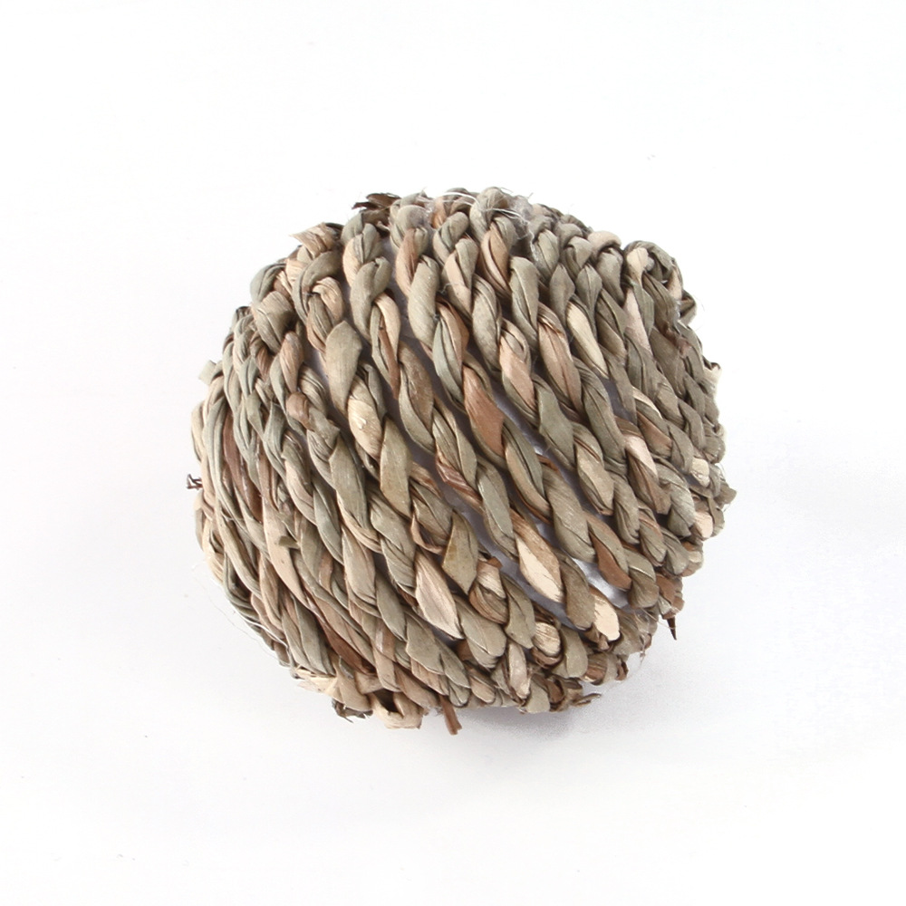 80g Weight Wood, Grass Material Geometric Pattern All Seasons Season Simple Style Style New Pet Hamster Rabbit Totoro Toy Aquatic Plant Weave Play Molar Toy 5