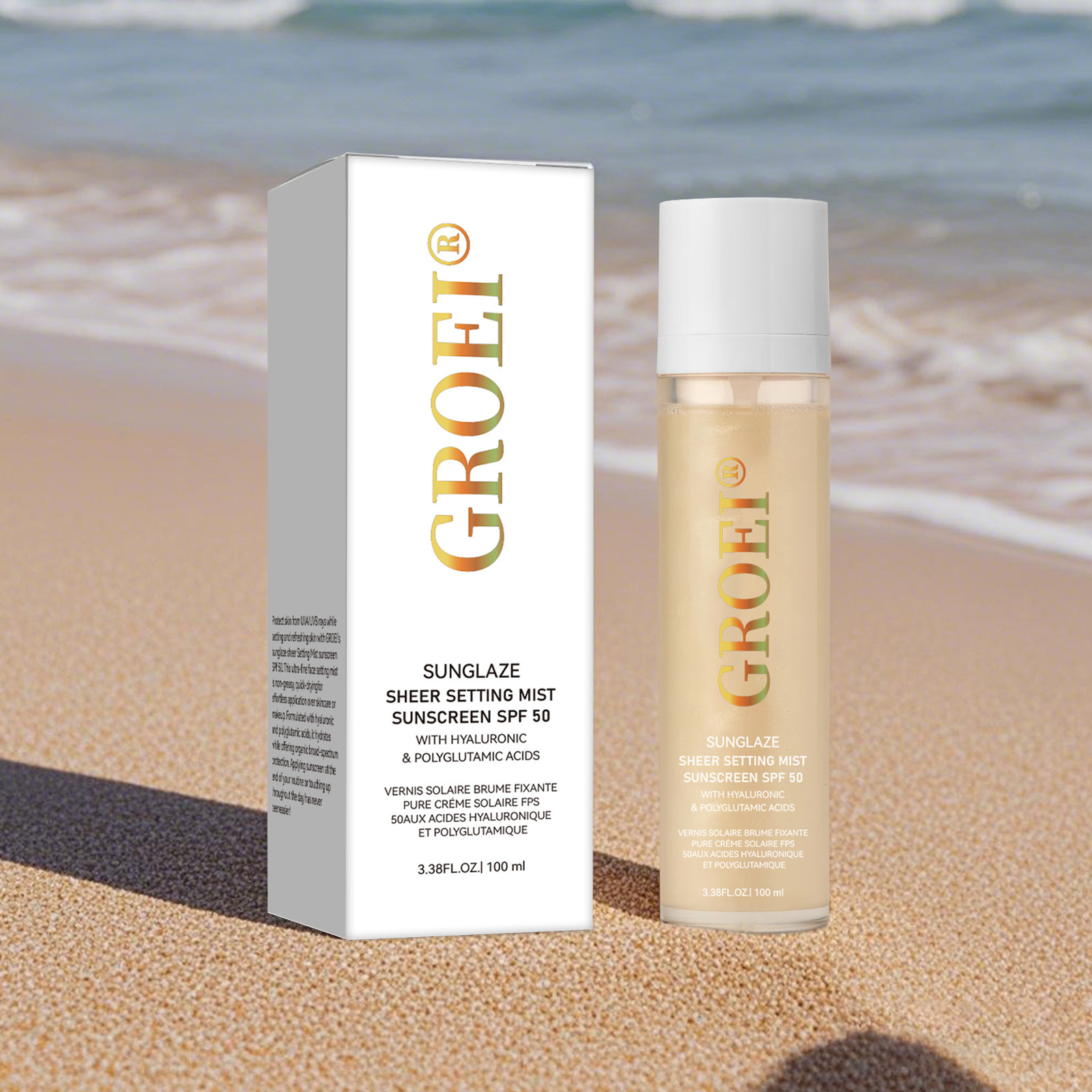 Cross-border hot product-Setting spray sunscreen light and…