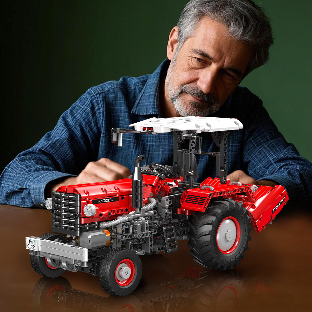 Nuevos productos de ingeniería de Yuxing 17064 tractor agrícola grandes juguetes de bloques de construcción regalo para niños de alta dificultad ensamblaje