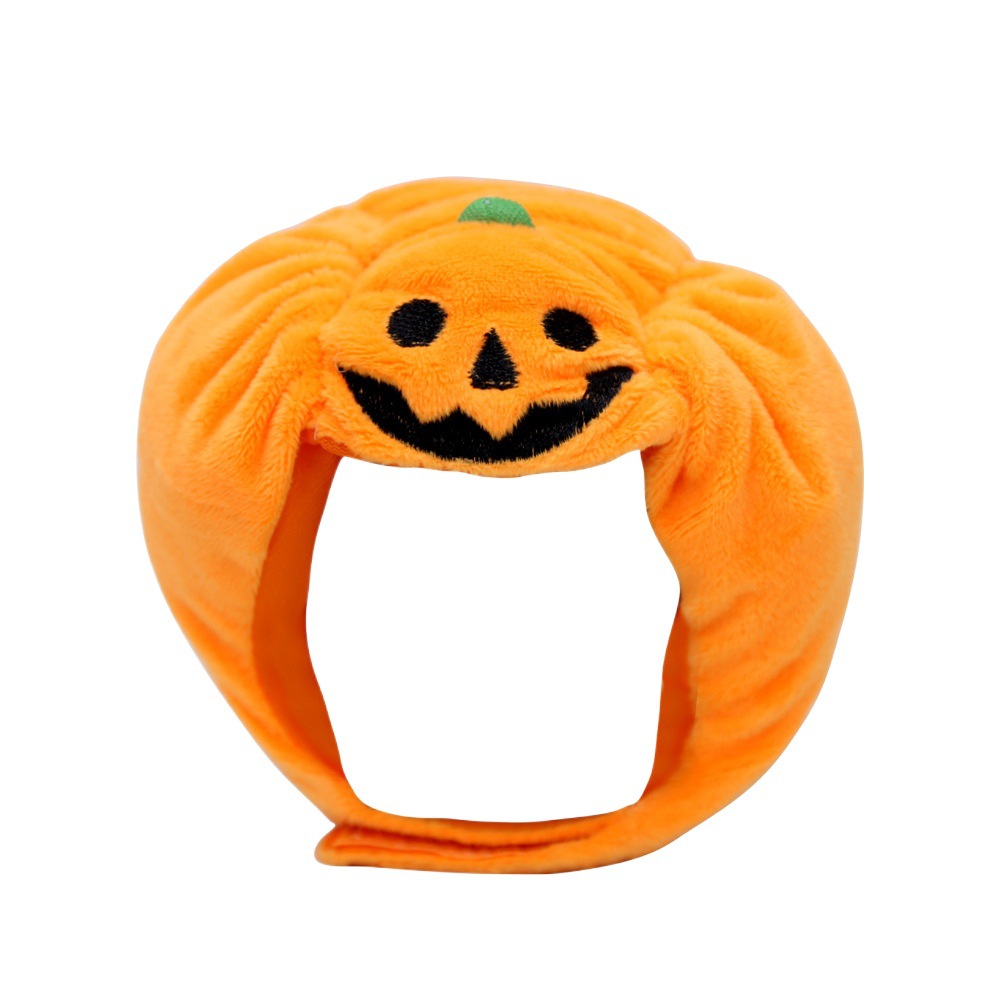 Sombrero de Calabaza para Mascotas, Perros y Gatos, Decoración para Halloween y Festivales de Fantasmas, Accesorios para Perros Pequeños, Medianos y Grandes como Teddy y Bulldog Francés.