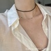 Design necklace, short chain for key bag , choker, 14 carat, simple and elegant design