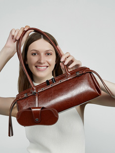 Retro belt, one-shoulder bag, genuine leather