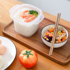 Multifunctional rice washing and draining microwave rice cooker, rice dividing box with handle, office worker quick cook steam rice box