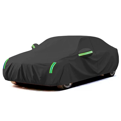 600D car cover, full cover, sun protection, heat insulation cover, Oxford cloth, rainproof outer cover, thickened canvas (Car clothing) - please-note-the-vehicle-model-when-placing-an-order-600d-ultra-thick-oxford-fabric-black