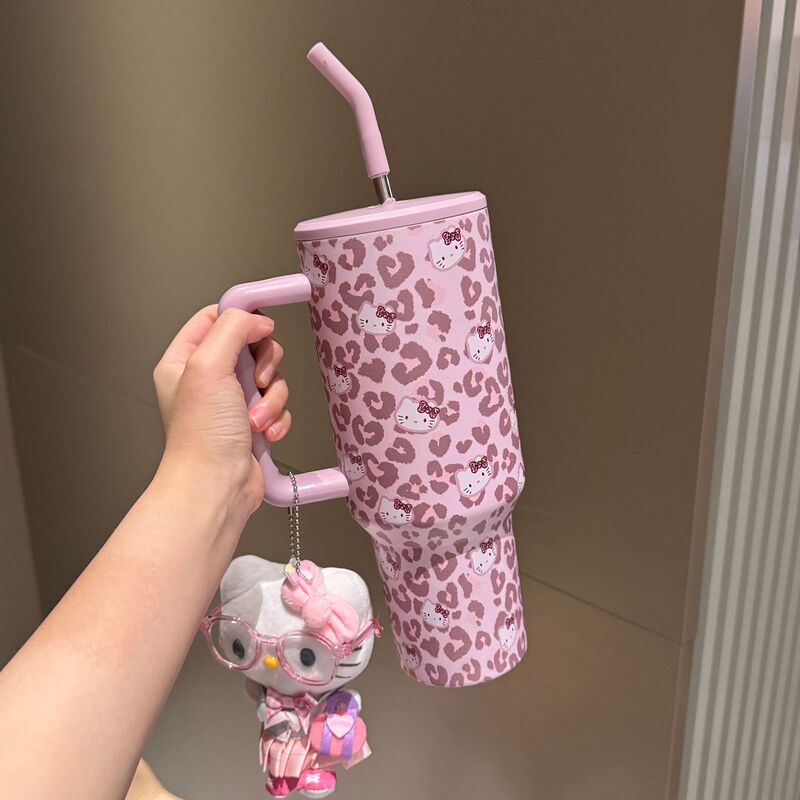 跨境亚马逊40oz大容量卡通保温杯子冰霸杯带手柄便携咖啡杯高颜值|undefined
