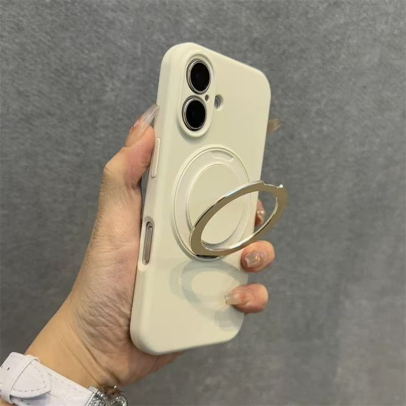 Soporte magnético 360 de color sólido simple para iPhone16ProMax/15 funda para teléfono móvil 13 Apple 14 cordón 16