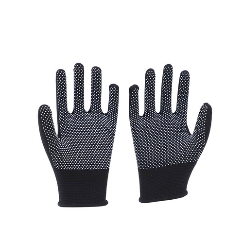 Factory Direct Sale 13-Needle Nylon Dispensing Glove with Palm Anti-Slip for Gardening, Driving, Nylon Work Safety Thin Bead Glove