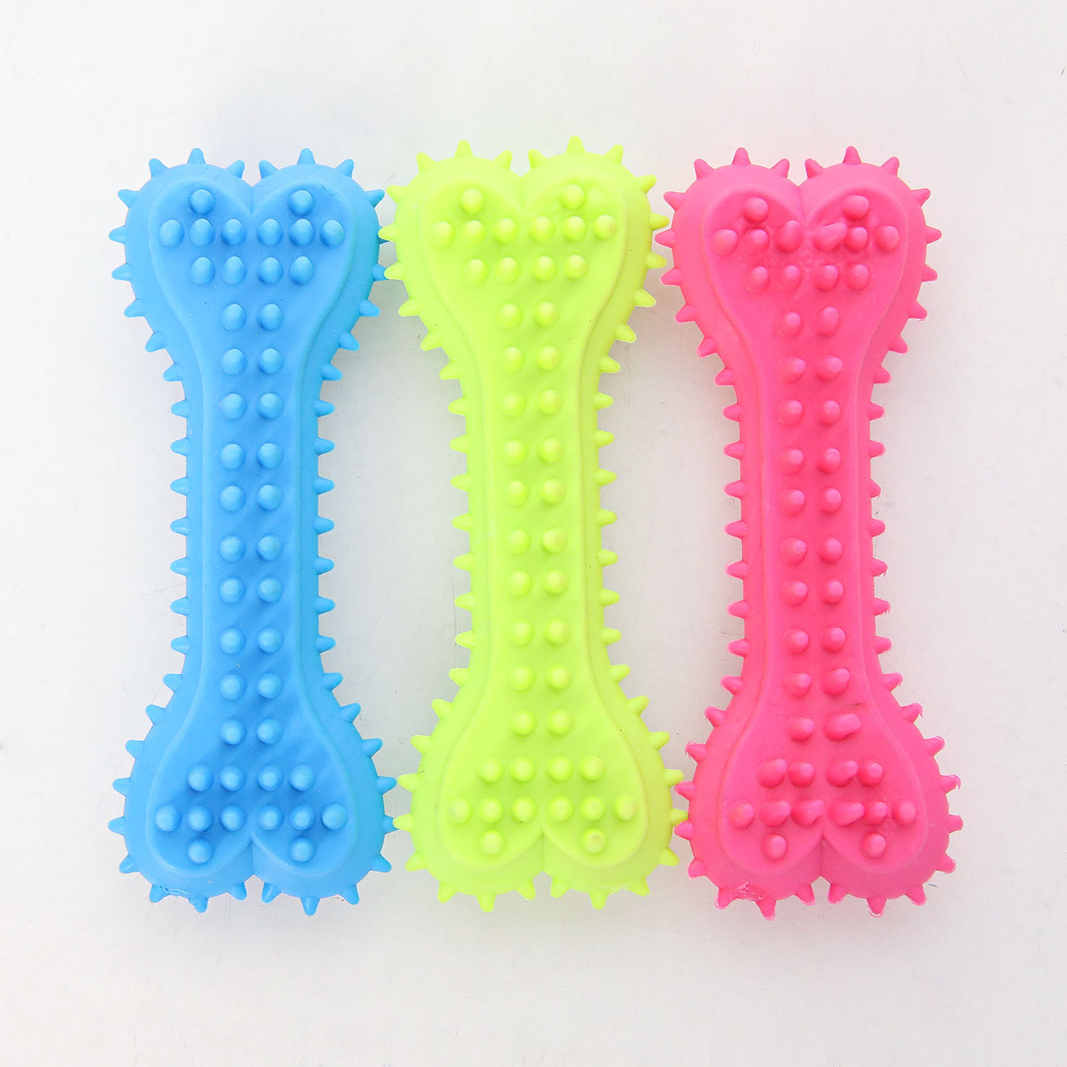 Juguetes para morder para mascotas al por mayor TPR para perros, dientes molares para mascotas, huesos para aliviar el aburrimiento y los suministros de sonido para morder, juguetes para perros