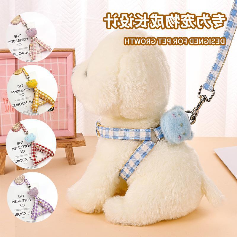 Correa de perro Cadena de perro correa de oso cachorro pequeño perro mediano Peluche Corgi suministros para mascotas