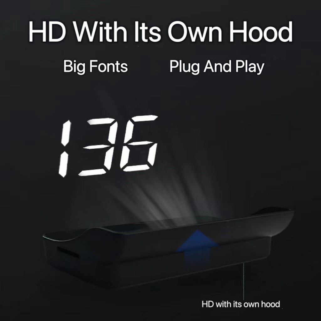 New HUD Head-Up Display GPS Speedometer Speed Display KMH/MPH Cross-Border Bestseller