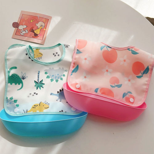Baby Eating Bib Summer Children Waterproof Bib Ultra Soft Food bib Cover Toddler No Wash Drool Bib for Girls
