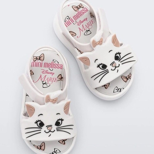 Melissa Children's Shoes 2024 New Children's Sandals Summer Baby Jelly Shoes Cartoon Open Toe Velcro Beach Shoes