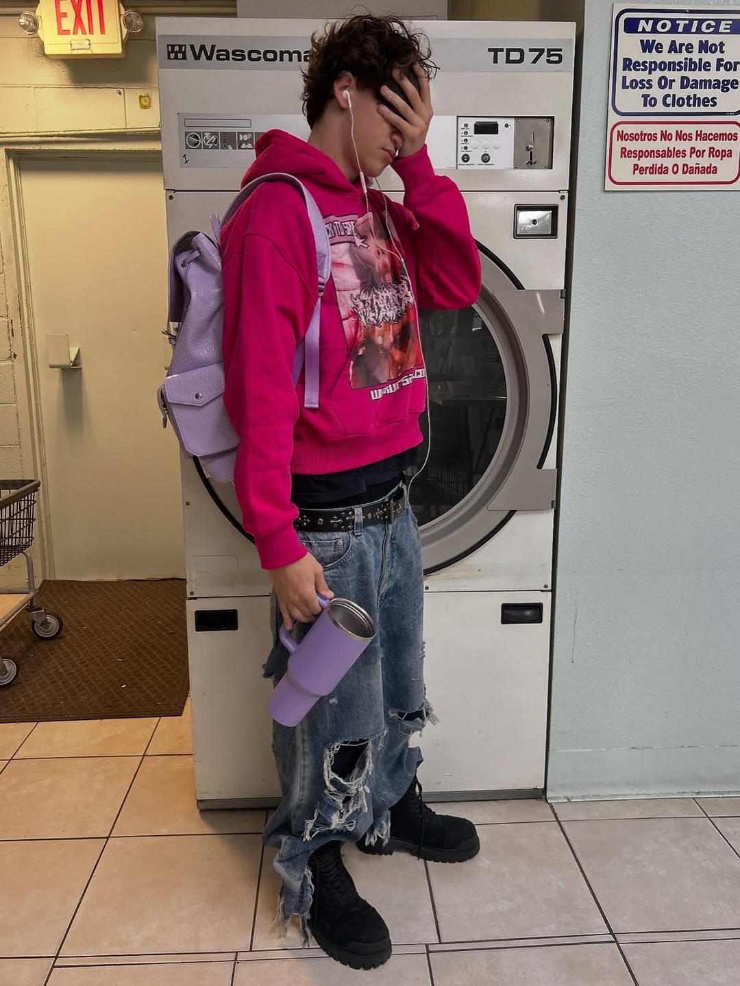 Sudadera con capucha estampada mujer hombre pareja rosa divertida_voghion.com