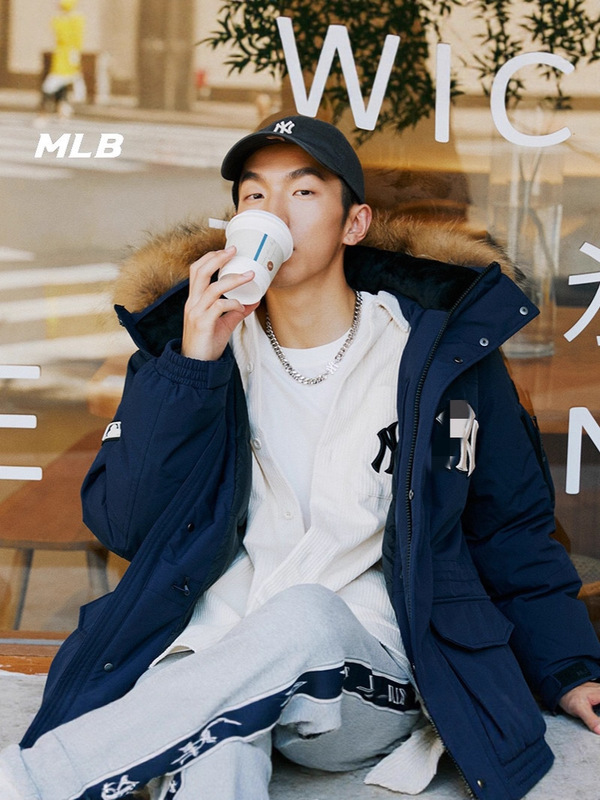 现货高版本明星同款MLB大毛领情侣款羽绒服9902 批发价格私信|undefined