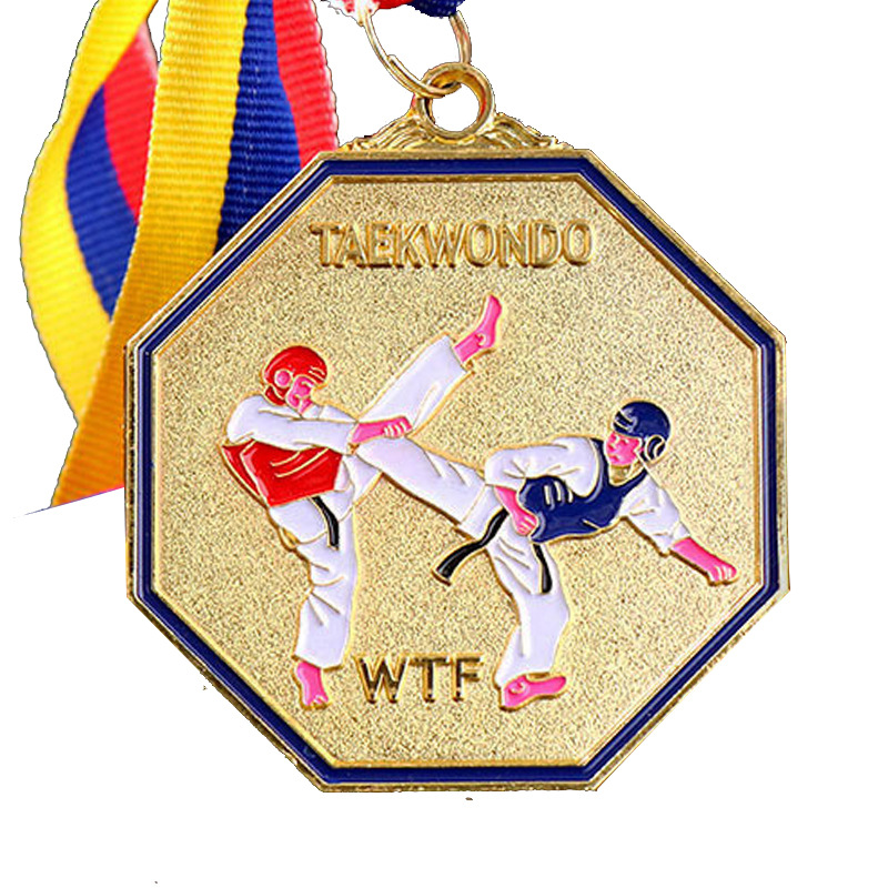 Fábrica en stock aleación de zinc creativo listado conmemorativo en blanco reunión deportiva escolar Medalla de lámina de oro Registro de personalización