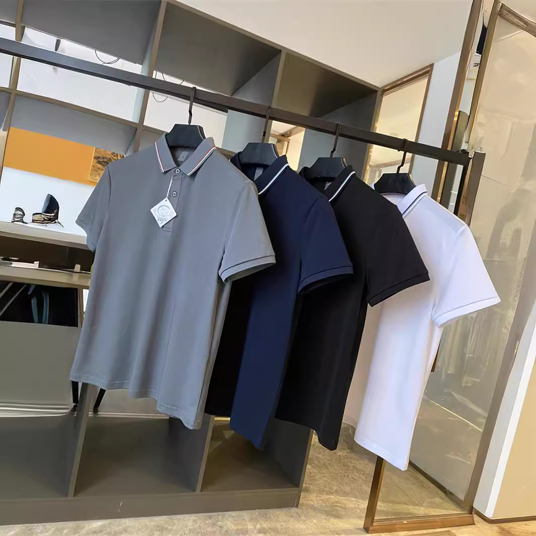 Mulberry can silk blend! Comfortable and breathable! Lapel Spring and Summer Men's Business Casual Short-sleeved Polo Shirt