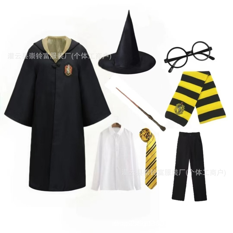 哈利波特同款cos服树脂法杖连帽长袍披风服装儿童万圣节表演服|undefined