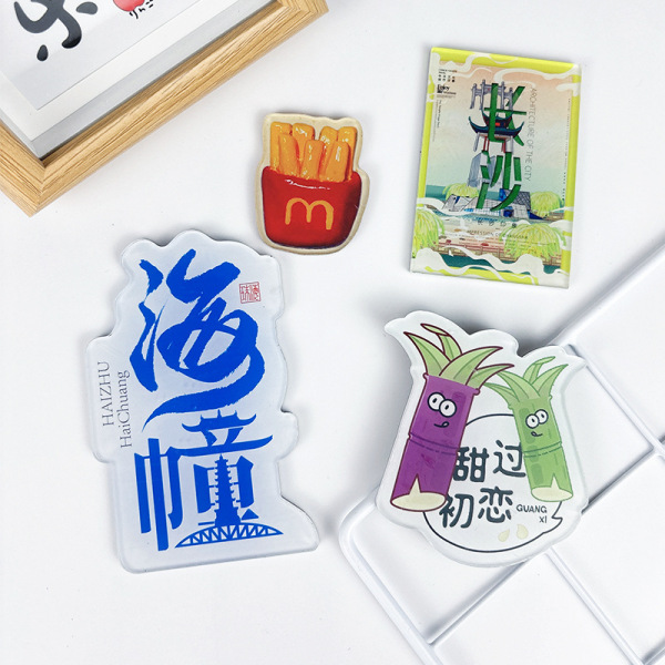 Acrylic three dimensional cartoon fridge magnet