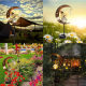 Explosions Amazon Solar Moon Fairy Lamp Outdoor Garden Decorative Iron Floor Lamp Fairy Angel Lamp
