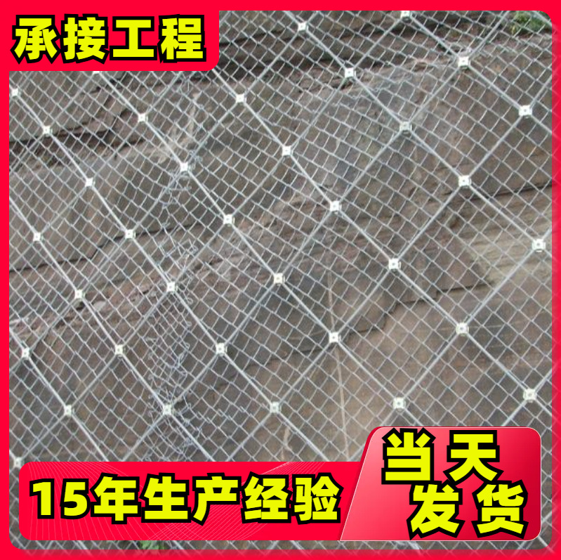 厂家现货主动被动边坡防护网山体滑坡SNS柔性钢丝绳网环形防护网