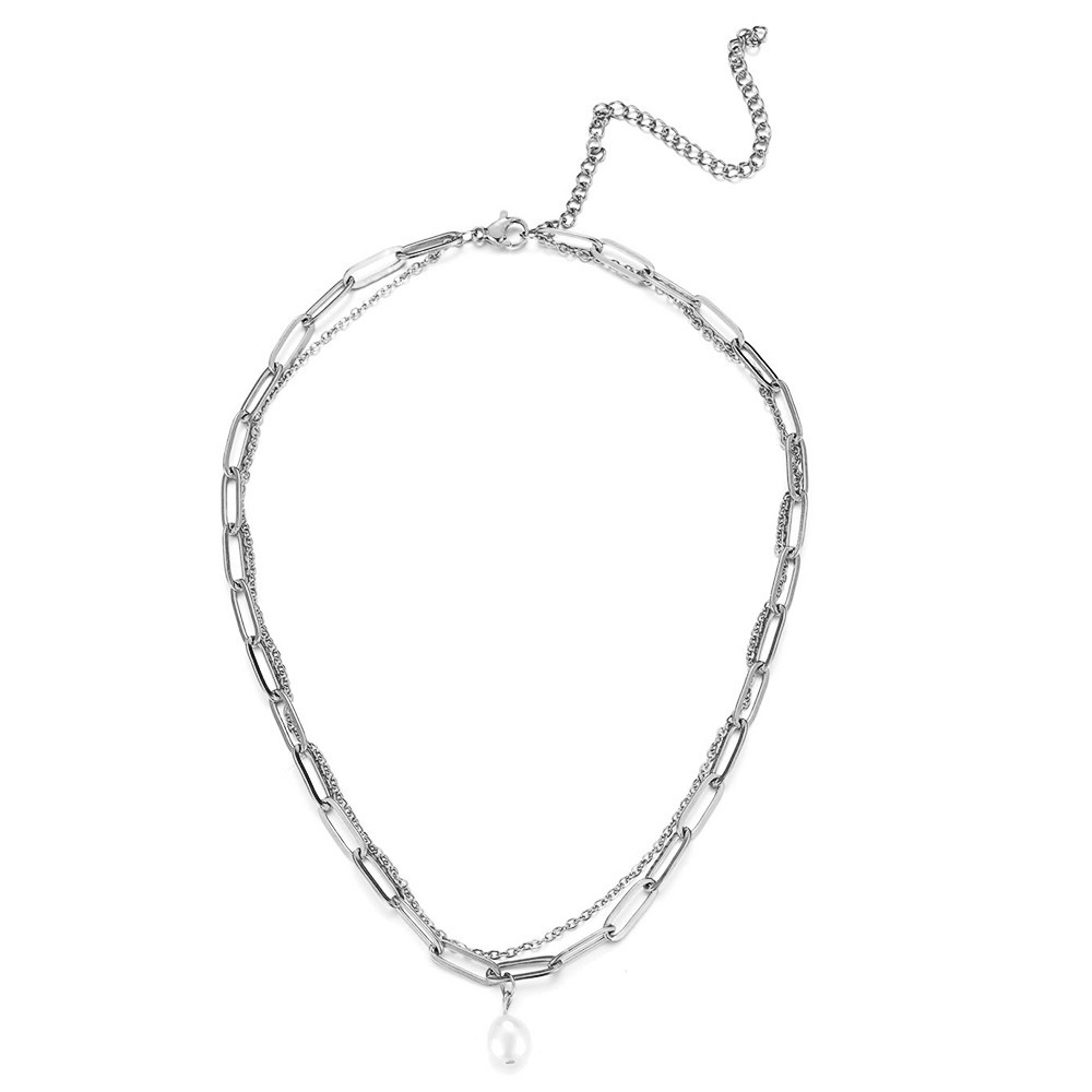 Holiday, Daily Occasion Wholesale Jewelry Simple Style Solid Color 304 Stainless Steel Pendant Necklace