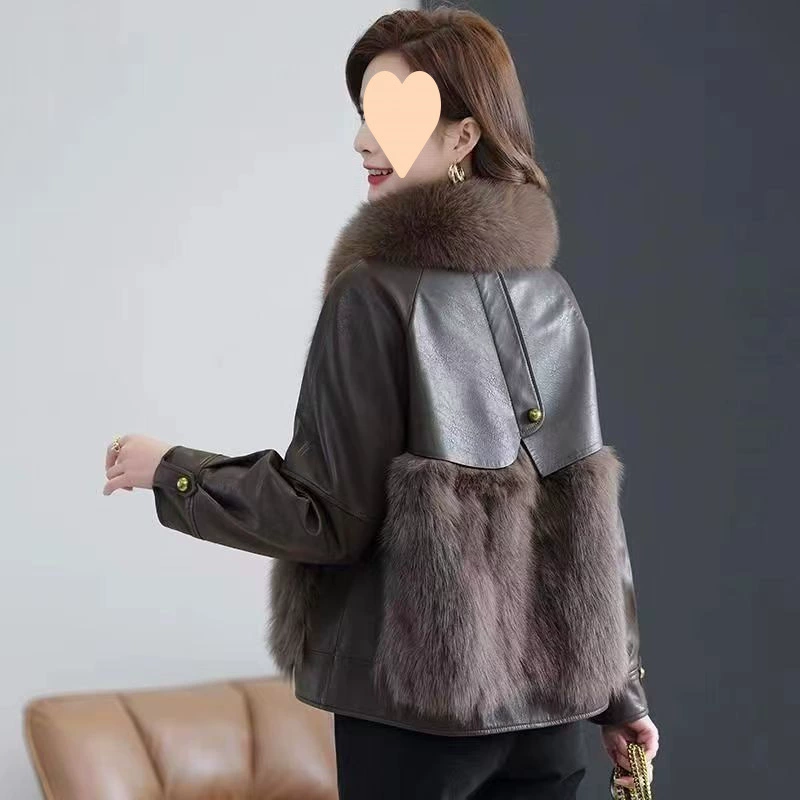 Limengfang Demi-season Short Winter Jacket, Internet-Celebrity Thickened Fur-Lined Coat for Women, Sizes L-4XL