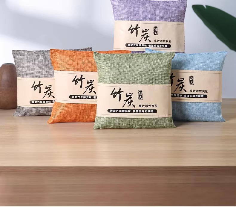 New car formaldehyde removal and odor elimination, special activated carbon for the car interior, bamboo charcoal bag for cars, car carbon bag for purifying and eliminating odors