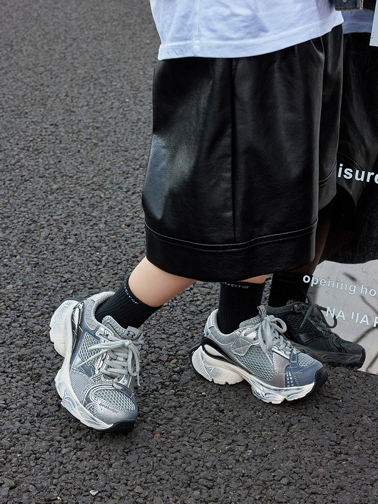 Chaussures de sport pour enfants automne 2025, nouveautés mode vintage, agrafeuse, chaussures de course en maille pour garçons et filles._voghion.com