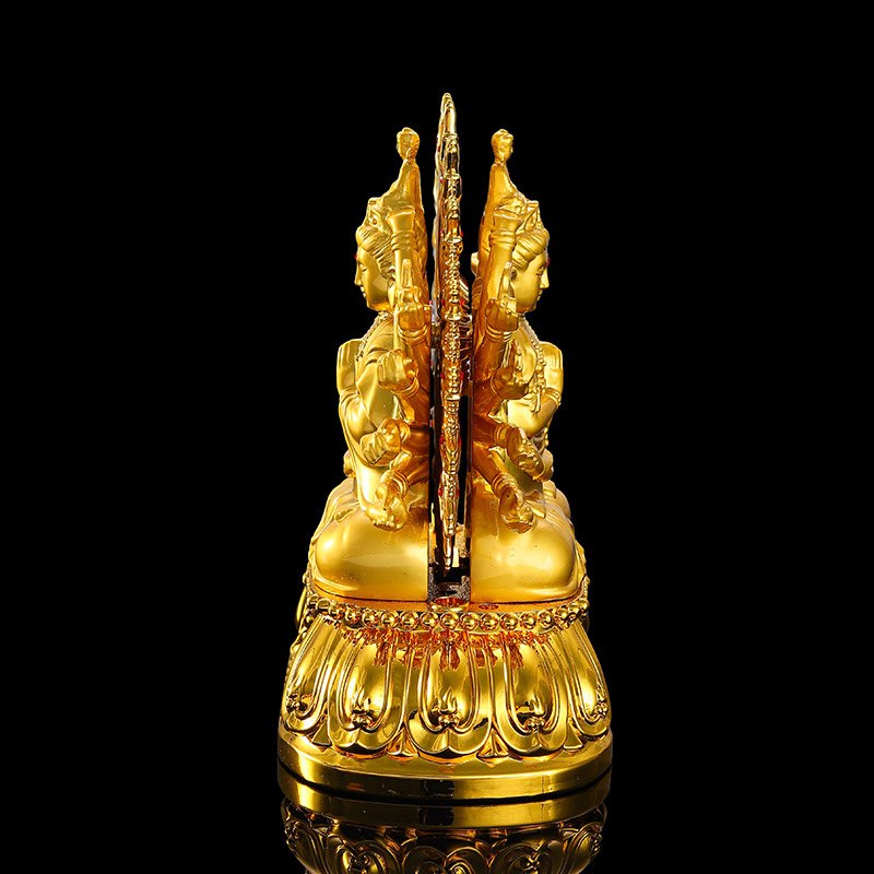 Car solar wheel car decoration alloy double-sided thousand-handed Guanyin ornaments car interior accessories decoration car ornaments