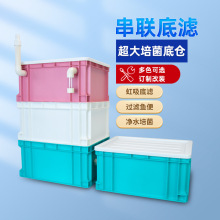 周转箱底滤DIY鱼缸底过滤盒干湿分离滴流过滤器串联底滤组合式