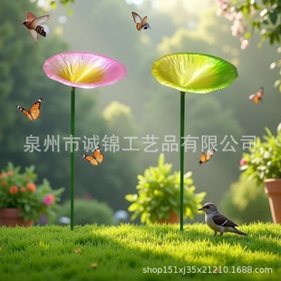 Amazon's Best Selling Wrought Iron Calla Lily Bee Butterfly Drinking Fountain Wild Bird Food Basin Garden Decoration Crafts