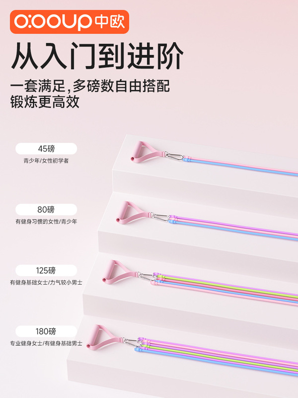 拉力绳家用健身瑜伽弹力带女开肩练背练腿挂门下拉训弹力绳组合装|undefined