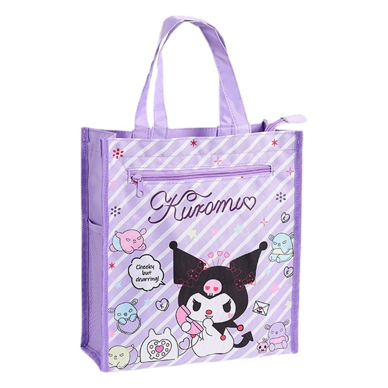 Bolsa de maquillaje impresa de tela Oxford de doble capa Bolsa DE ARTE lindo estudiante de dibujos animados portátil