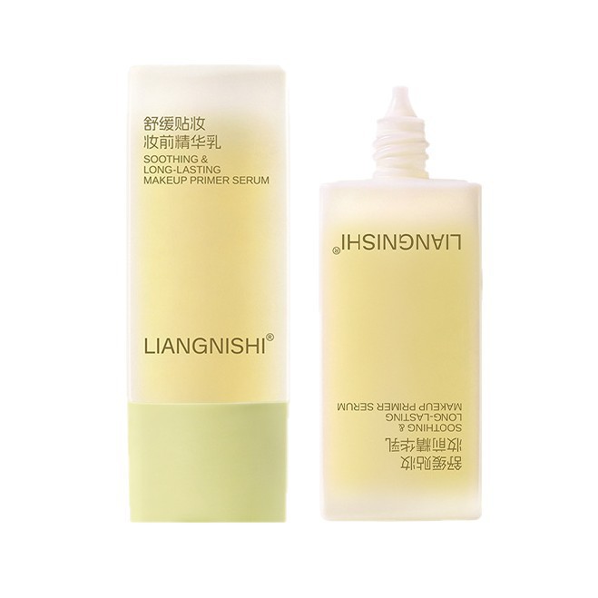 Nuevo producto hermoso Nishi calmante adhesivo antes del maquillaje, crema humectante, delgada y natural, maquillaje transparente antes del maquillaje, aislamiento de polvo no se pega.