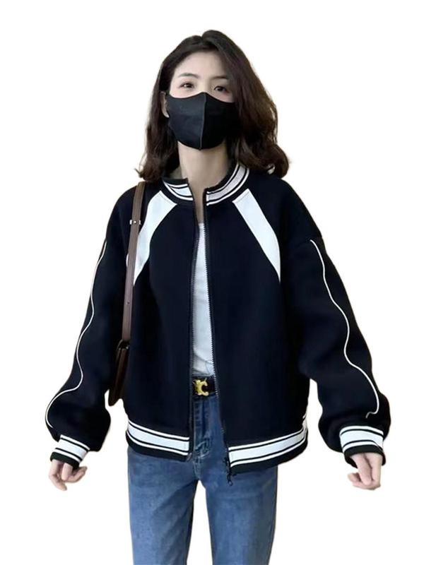 小个子棒球服外套女短款2025秋季新款韩版宽松休闲百搭开衫上衣潮|undefined
