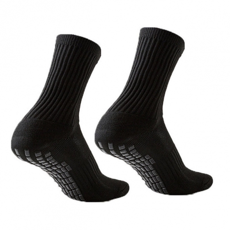 Calcetines de fútbol antideslizantes de color sólido de Amazon transfronterizos, calcetines de baloncesto deportivos resistentes al desgaste y amortiguadores de pegamento para hombres transpirables image 4