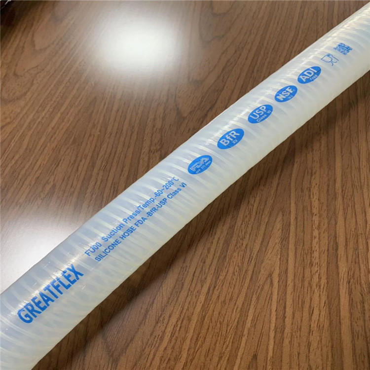 GREATFLEX 透明 FS00 usp 清洗  硅胶   pu塑筋增强软管