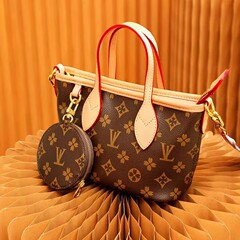 跨境原标高版本芯片版 L neverfull bb购物袋 V 真皮单肩斜挎手提