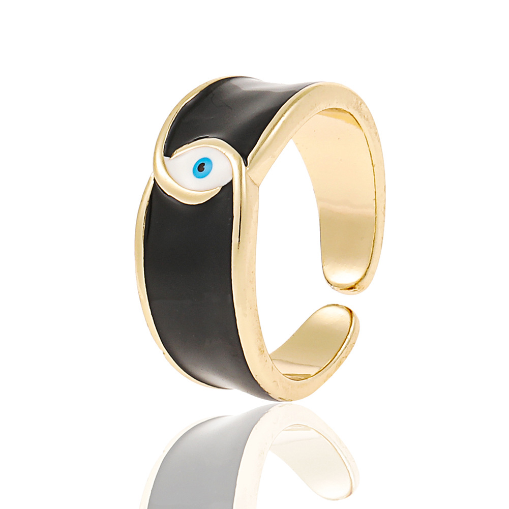 Fashion Geometric Eye Copper Open Ring Plating Copper Rings