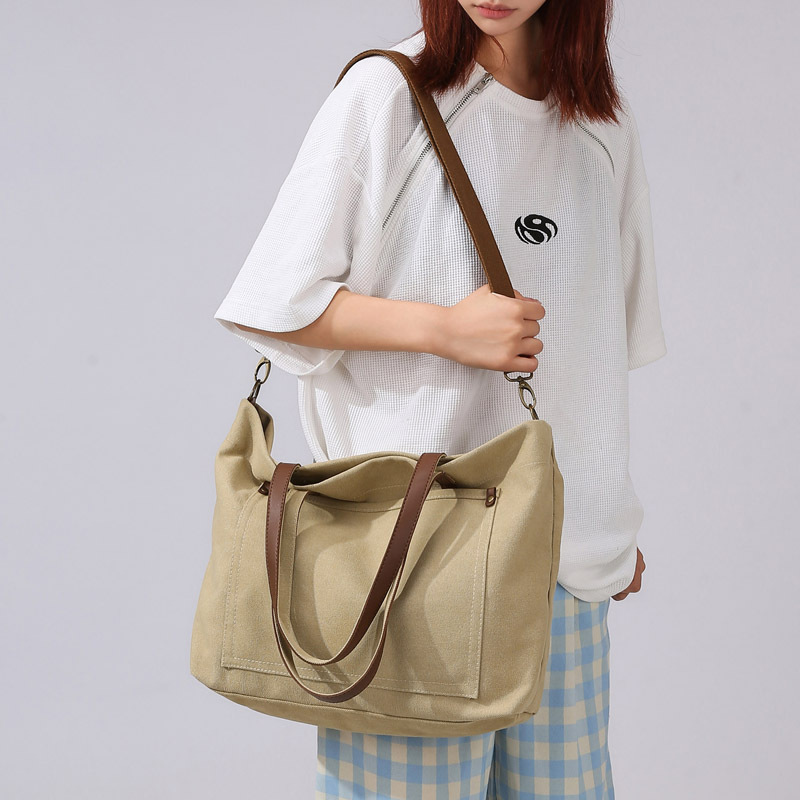 Bolso de lona bolso de mensajero de un solo hombro femenino japonés retro de gran capacidad bolso de computadora de trabajo bolso de herramientas bolso de viaje bolso de viaje