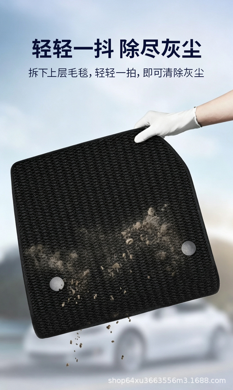 Suitable for 21-26 Audi A4L models, black TPE eco-friendly car-specific interior floor mats, non-slip and wear-resistant car mats