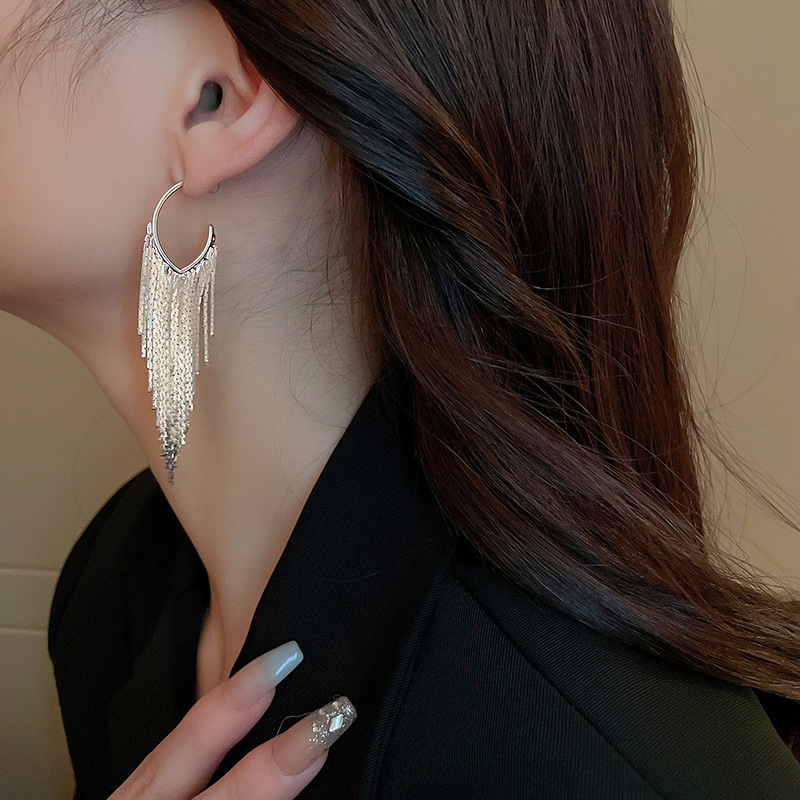 1 Pair Fashion Tassel Metal Women's Drop Earrings display picture 3